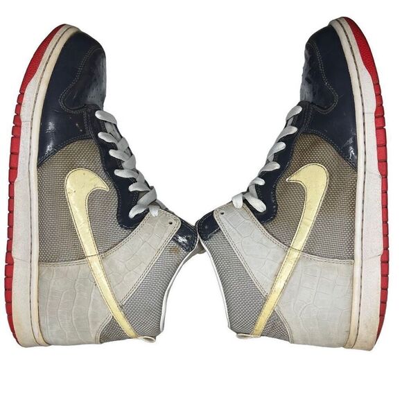 Nike Dunk High Patent Toe Grey Sunburst 317891-011 Size 13 - Picture 7 of 9